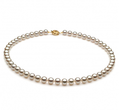 6.5-7mm Akoya Giapponese Parure en Bianco