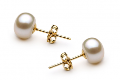 6-7mm di Perle Acqua Dolce Parure en Bianco