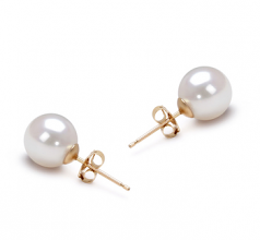 7.5-8mm Akoya Giapponese Orecchini en Bianco