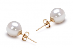 7.5-8mm Akoya Giapponese Orecchini en Bianco