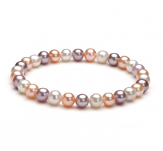 6-7mm AA Quality di Perle Acqua Dolce Bracciale in Donna Multicolore