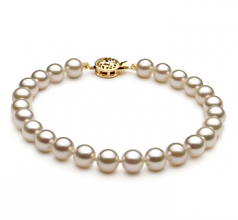 6-7mm AA Quality Akoya Giapponese Bracciale in Bianco