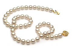 6-7mm Akoya Giapponese Collana en Bianco