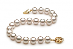 7.5-8mm AA Quality Akoya Giapponese Bracciale in Bianco