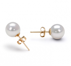 7.5-8mm Akoya Giapponese Orecchini en Bianco