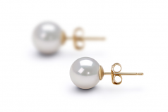 7.5-8mm Akoya Giapponese Orecchini en Bianco