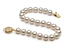 6.5-7mm Akoya Giapponese Bracciale en Bianco