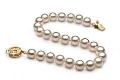 6.5-7mm AAA Quality Akoya Giapponese Bracciale in Bianco