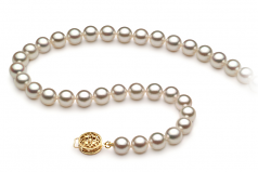 6.5-7mm Akoya Giapponese Collana en Bianco