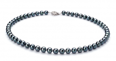 6.5-7mm Akoya Giapponese Parure en Nero
