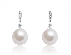 12-13mm di Perle Acqua Dolce - Edison Orecchini en Pendenti Edison Bianco