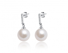 12-13mm di Perle Acqua Dolce - Edison Orecchini en Pendenti Edison Bianco