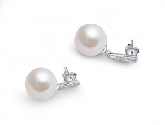 12-13mm di Perle Acqua Dolce - Edison Orecchini en Pendenti Edison Bianco