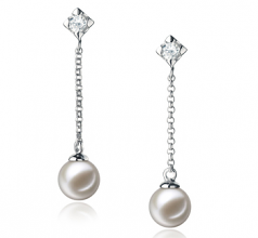 6-7mm di Perle Acqua Dolce Orecchini en Ingrid Bianco