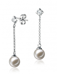 6-7mm di Perle Acqua Dolce Orecchini en Ingrid Bianco