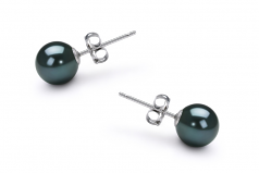 6.5-7mm Akoya Giapponese Parure en Nero