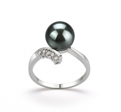 8-9mm Di Tahiti Anello en Grazia Nero