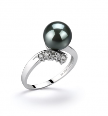 8-9mm Di Tahiti Anello en Grazia Nero