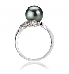 8-9mm Di Tahiti Anello en Grazia Nero