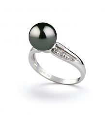 8-9mm Di Tahiti Anello en Carolina Nero