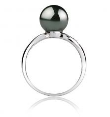 8-9mm Di Tahiti Anello en Carolina Nero