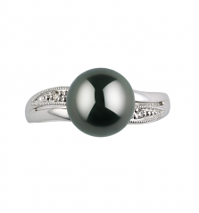 8-9mm Di Tahiti Anello en Carolina Nero