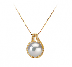 10-11mm Dei Mari del Sud Pendente en Angelica Bianco