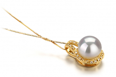 10-11mm Dei Mari del Sud Pendente en Angelica Bianco