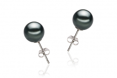 8-9mm Di Tahiti Orecchini en Nero