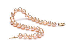 6-7mm di Perle Acqua Dolce Bracciale en Rosa