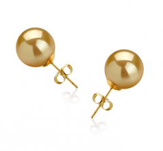 10-11mm Dei Mari del Sud Orecchini en Oro