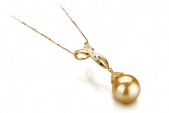 12-13mm Dei Mari del Sud Pendente en Edwina Oro