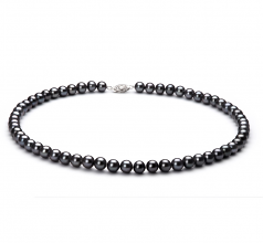6-7mm di Perle Acqua Dolce Parure en Nero
