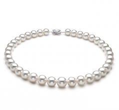10-14mm Dei Mari del Sud Collana en Bianco