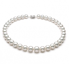11-14mm Dei Mari del Sud Collana en Bianco