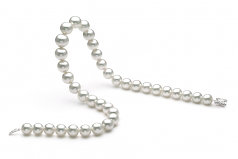 11-14mm Dei Mari del Sud Collana en Bianco
