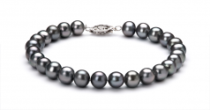 6-7mm di Perle Acqua Dolce Parure en Nero