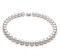 12-13mm Dei Mari del Sud Collana en Bianco