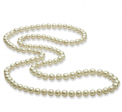 6-7mm di Perle Acqua Dolce Collana en 30 pollici Bianco