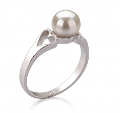 6-7mm di Perle Acqua Dolce Anello en Jessica Bianco