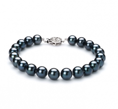 7.5-8mm Akoya Giapponese Bracciale en Nero