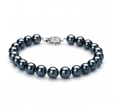 7.5-8mm AA Quality Akoya Giapponese Bracciale in Nero