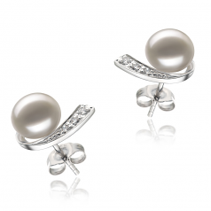 7-8mm di Perle Acqua Dolce Orecchini en Claudia Bianco