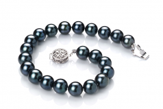 7.5-8mm Akoya Giapponese Bracciale en Nero