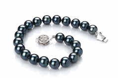 7.5-8mm AA Quality Akoya Giapponese Bracciale in Nero