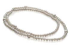6-11mm di Perle Acqua Dolce Collana en Chloe Bianco