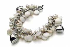 6-7mm di Perle Acqua Dolce Bracciale en Harmony Bianco
