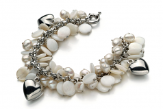 6-7mm A Quality di Perle Acqua Dolce Bracciale in Harmony Bianco