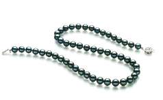 7.5-8mm Akoya Giapponese Collana en Nero
