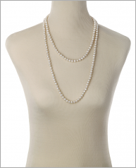 6-7mm di Perle Acqua Dolce Collana en Betty Bianco